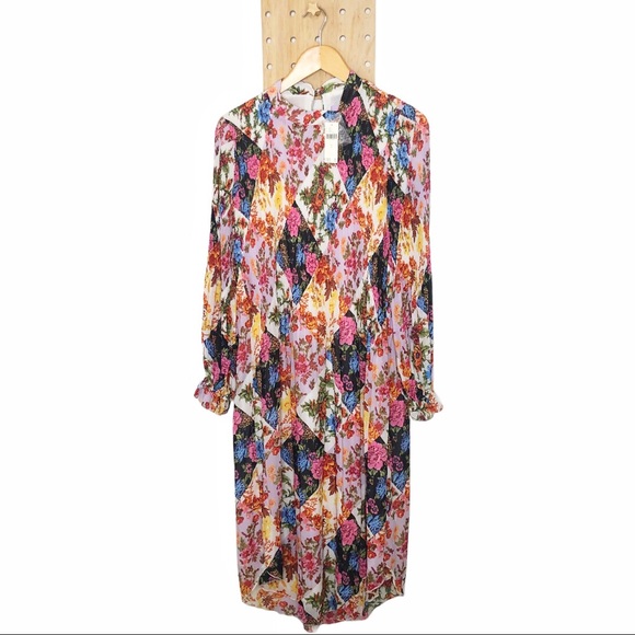 NWT ANTHROPOLOGIE MAEVE SHARA PLEATED MIDI DRESS - Picture 11 of 15